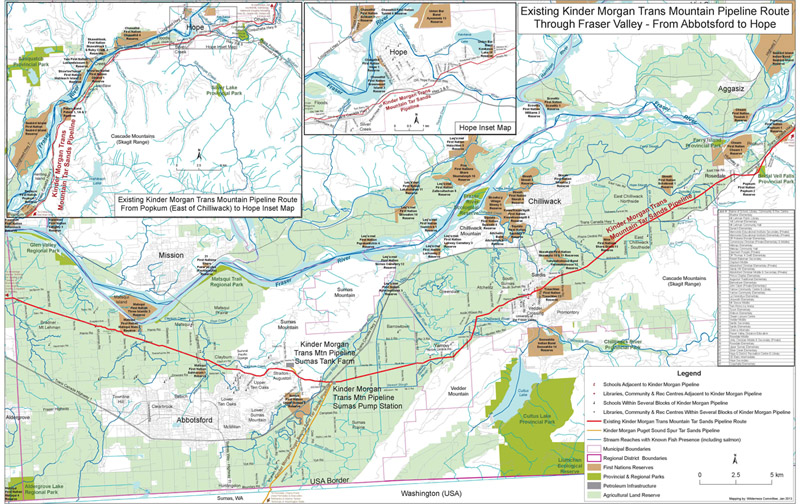 map trans mountain hope to abbotsford